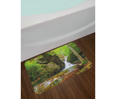 Spring Waterfall Nature Bath Mat