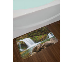 Waterfalls in Mountains Bath Mat