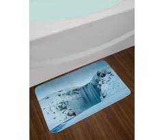 Mountains with Snow Bath Mat