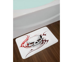 Scary Wild Skull Tribal Bath Mat