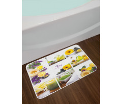 Happy Day with Flowers Bath Mat