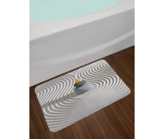 White Sand Hot Stone Waves Bath Mat