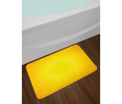 Yellow Ombre Circles Bath Mat