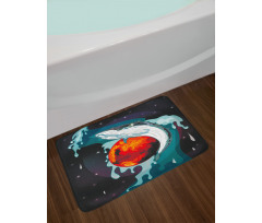 Whale and Fisher Sailor Bath Mat