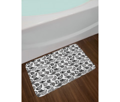 Different Flowers Forms Bath Mat