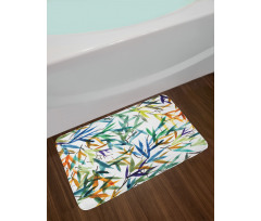 Bamboo Leaves Asian Bath Mat