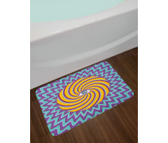 Color Hypnotic Circles Bath Mat