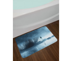 Fog Forest Night Bath Mat