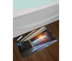 Earth Galaxy Space Bath Mat