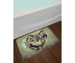 Winter Wild Wolf Forest Bath Mat