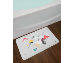 Triangle Geometric Bath Mat