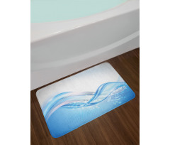 Modern Wavy Surfer Bath Mat