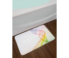 Rainbow Wavy Smoke Bath Mat