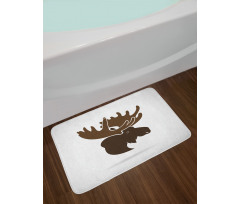 Canadian Deer Head Bath Mat