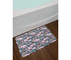 Blooming Flora Tiny Birds Bath Mat