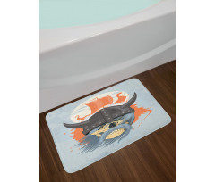 Ghost Warrior Cartoon Bath Mat