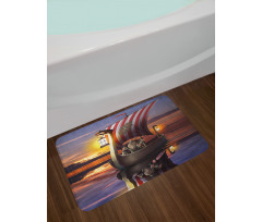 Barbarian Warrior Print Bath Mat