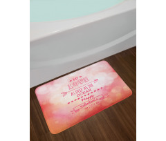 Pink Love Story Bath Mat