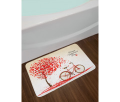 Heart Tree Bike Bath Mat