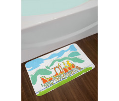 Small Old Train Bath Mat