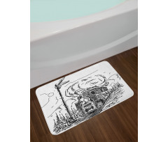 Railroad Drawing Bath Mat