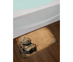 Aged Iron Train Bath Mat