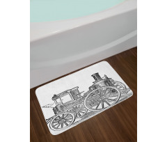 Old Fireman Truck Bath Mat