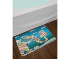 Ornate Spirit Animal Bath Mat