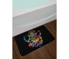 Eastern Lotus Trace Zen Bath Mat