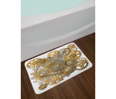 Steampunk Gears Design Bath Mat