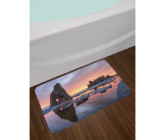 Sunset Sea Stacks Beach Bath Mat