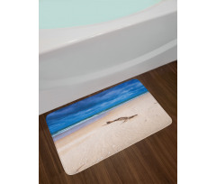 Deserted Sandy Beach Bath Mat