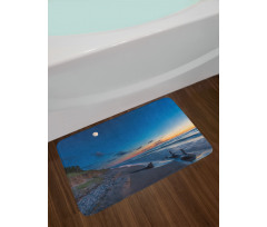 Moon in Sky Lake Bath Mat