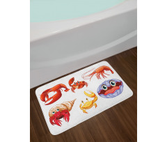 Crab Hermit Crab Lobster Bath Mat