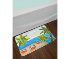 Palm Trees and Crabs Bath Mat