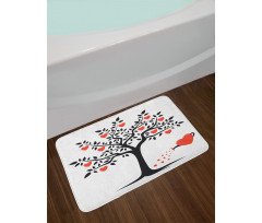 Romantic Love Tree Bath Mat