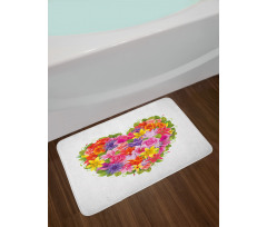 Flower Rose Leaf Bath Mat