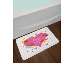 Words Love Romance Bath Mat