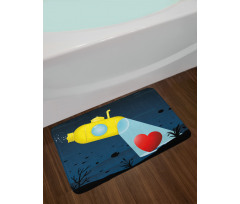 Ocean Heart Bath Mat