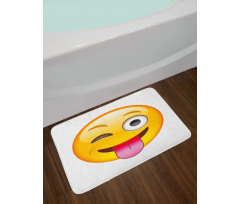 Cartoon Romantic Smiley Bath Mat