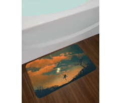 Starry Night Sky Fun Bath Mat