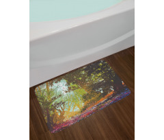 Spring with Fall Leaves Bath Mat