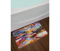 Waterfall River Scene Bath Mat