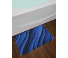 Digital Ocean Waves Bath Mat