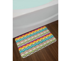 Contrast Colors Artwork Bath Mat