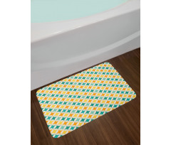 Abstract Circle Cube Bath Mat