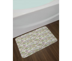 Vintage Style Floral Bath Mat