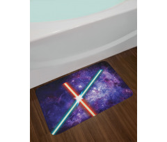 Space Clash Bath Mat