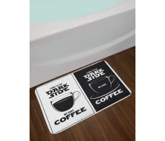 Space and Coffee Themed Bath Mat