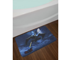 Spaceship Laser Beam Bath Mat